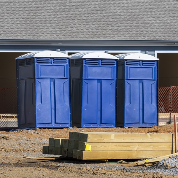 how often are the porta potties cleaned and serviced during a rental period in Washington Park Florida